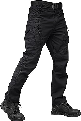 Men's Outdoor Tactical Pants Water Resistant Military Cargo Hiking Pants