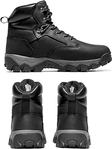 Men's Hiking Boots Waterproof Soft Toe Work Boots Leather Work Boots
