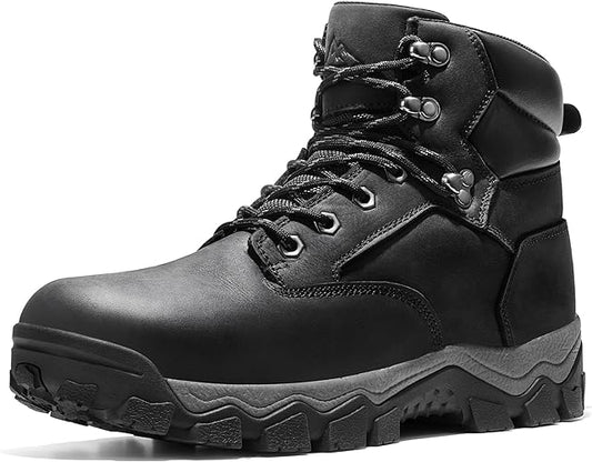 Men's Hiking Boots Waterproof Soft Toe Work Boots Leather Work Boots