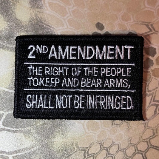 2nd amendment the right to bear arms rifle gun weapon morale 3x2" patch