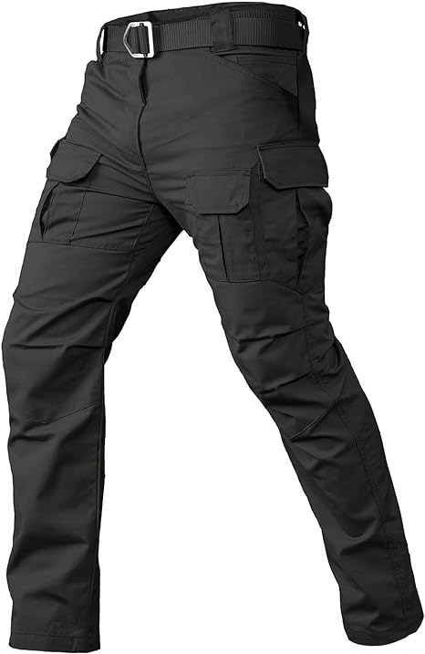 Men's Tactical Cargo Pants Waterpoof Lightweight Rip Stop EDC Military Combat Trousers
