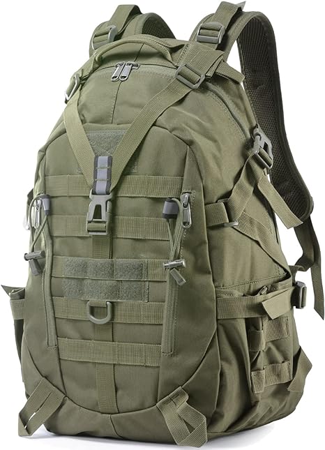 35L Military Tactical Backpack Army 3 Days Assault Bag Hiking Camping Molle Rucksack Daypacks (Army Green)