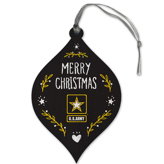 Army Merry Christmas Teardrop Ornament