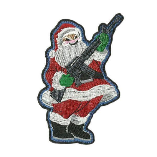 BuckUp Tactical Morale Patch Hook santa rifle 3.5' sized cutout Sized morale funny Patch