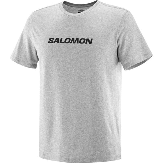 Salomon Logo Perf SS Tee Heather Grey